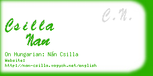 csilla nan business card